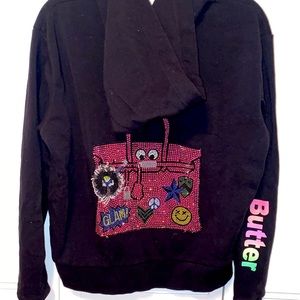Butter Girls Purse Zip Up Sweatshirt Size XL